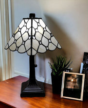 Load image into Gallery viewer, Metal Candlestick Table Lamp With White Empire Shade - Dark Brown
