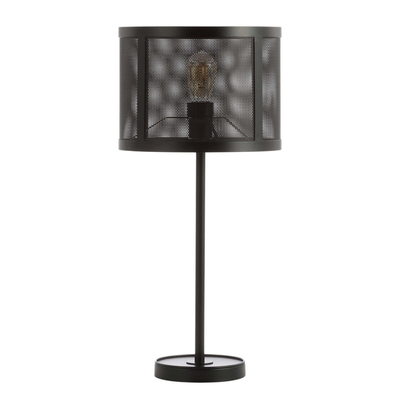 Table Lamp With Globe Shade - Black