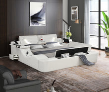 Load image into Gallery viewer, Zoya Smart Multifunctional Queen Size Bed Made with Wood in Beige
