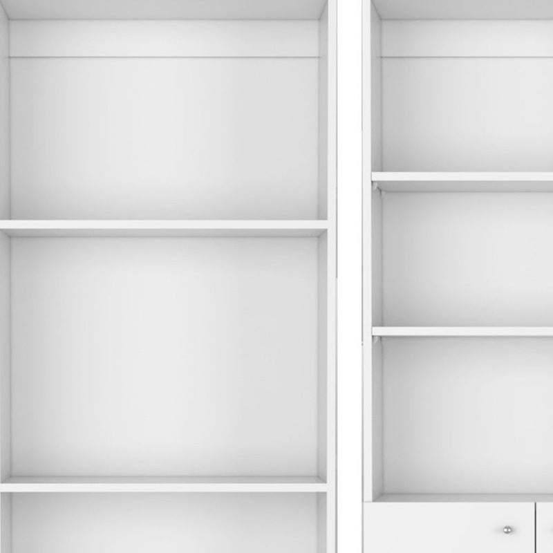 Seven Tier Modular Bookcase With Two Doors (Set of 2) - White