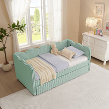 Load image into Gallery viewer, Gingham Daybed With USB Charging Port, Wave Shaped Design
