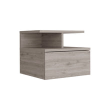Load image into Gallery viewer, 12" One Drawer Faux Wood Floating Nightstand - Gray
