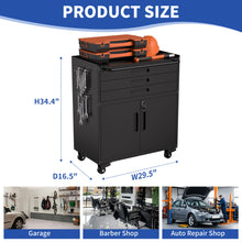 Load image into Gallery viewer, Rolling Tool Cabinet Heavy Duty Garage Storage With Lockable Doors &amp; Drawers
