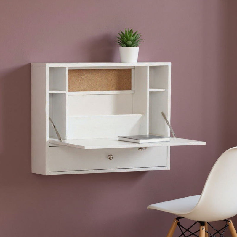 Wall Mounted Floating Desk - White