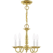 Load image into Gallery viewer, 11" Five Light Dimmable Chandelier With Shades - Brass

