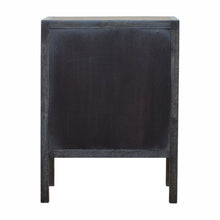 Load image into Gallery viewer, 24" Solid Wood And Faux Sha Three Drawer Nightstand - Gray And Black
