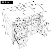Load image into Gallery viewer, Bathroom Vanity With Sink, 3 Drawers &amp; 2 Soft-Close Doors
