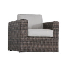 Load image into Gallery viewer, Patio Conversation Set For 2 With Cushions And Fire Pit - Brown
