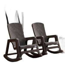 Load image into Gallery viewer, Heavy Duty Plastic Swivel Rocking Chair - Espresso
