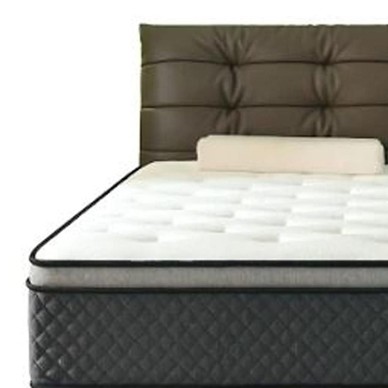 12" Twin Foam Hybrid Mattress - White / Dark Gray