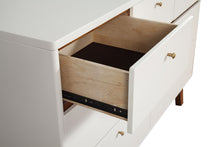 Load image into Gallery viewer, Wood Seven Drawer Double Dresser - Brown / White
