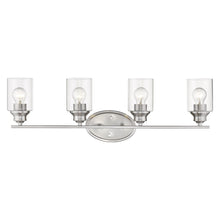 Load image into Gallery viewer, Four Light Wall Light With Clear Glass Shade - Silver
