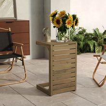 Load image into Gallery viewer, Aluminum Outdoor C - Shaped Side Table For Patio
