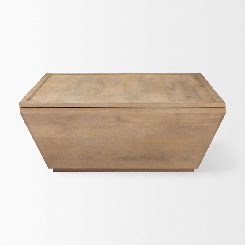 Square Lift Top Coffee Table - Gray / Brown