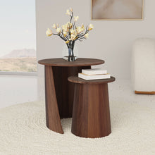 Load image into Gallery viewer, Lionett - 2 Piece Round Nesting Table Set And Round Design - Dark Brown
