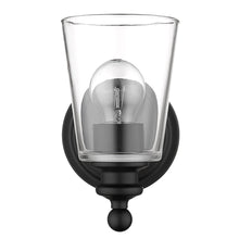 Load image into Gallery viewer, One Light Glass Shade Wall Sconce - Matte Black
