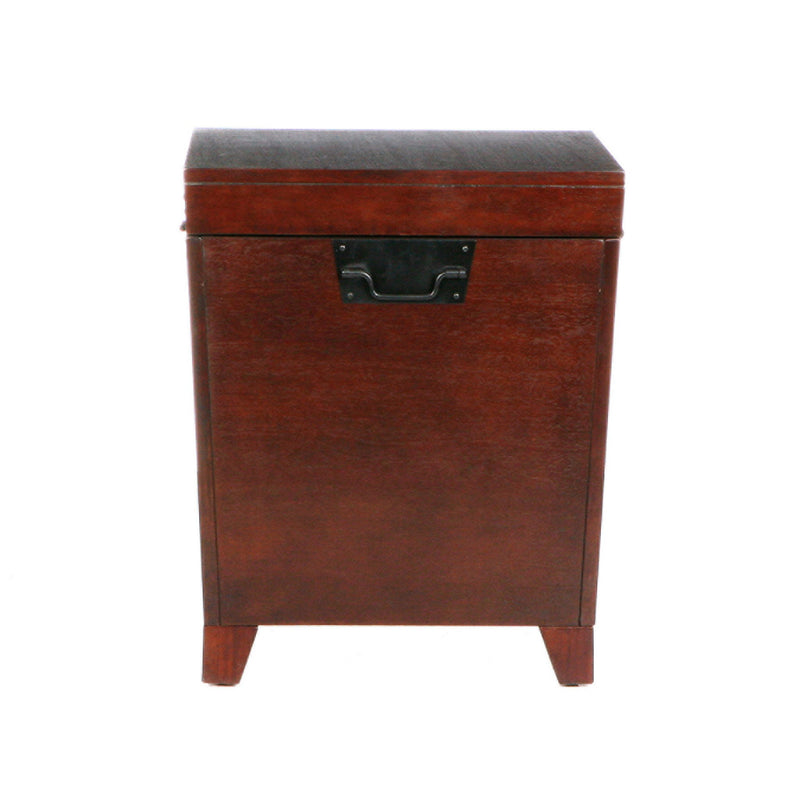 Solid Wood And Manufactured Wood Square End Table - Brown