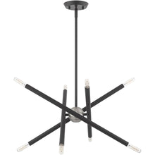Load image into Gallery viewer, Eight Light Dimmable Chandelier With Shades - Gray
