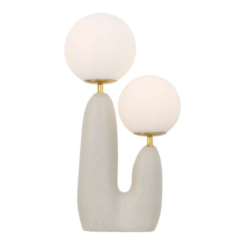 Globe Globe Lamp - White / Light Gray / Brass