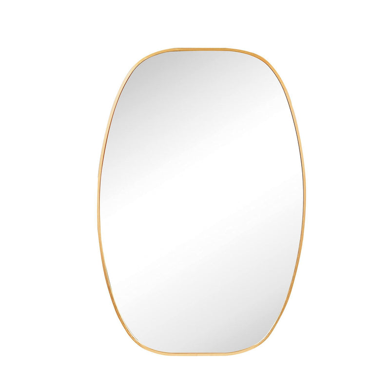 Aluminum Oval Framed Bathroom Vanity Mirror (756115) - Gold