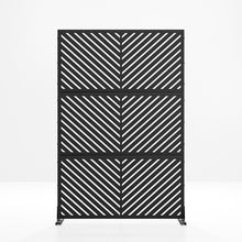 Load image into Gallery viewer, Three Panel Screen Room Divider (720024) - Black
