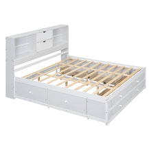 Load image into Gallery viewer, Platform Bed With Storage Headboard And 8 Drawers
