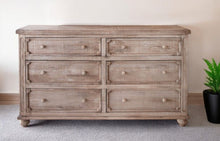 Load image into Gallery viewer, Solid 6 Drawer Double Dresser - Natural
