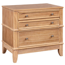 Load image into Gallery viewer, Hazel - 3 Drawer Side Table For Living Room, Hallway, Entryway Solid Wood With Silver Handles - Natural
