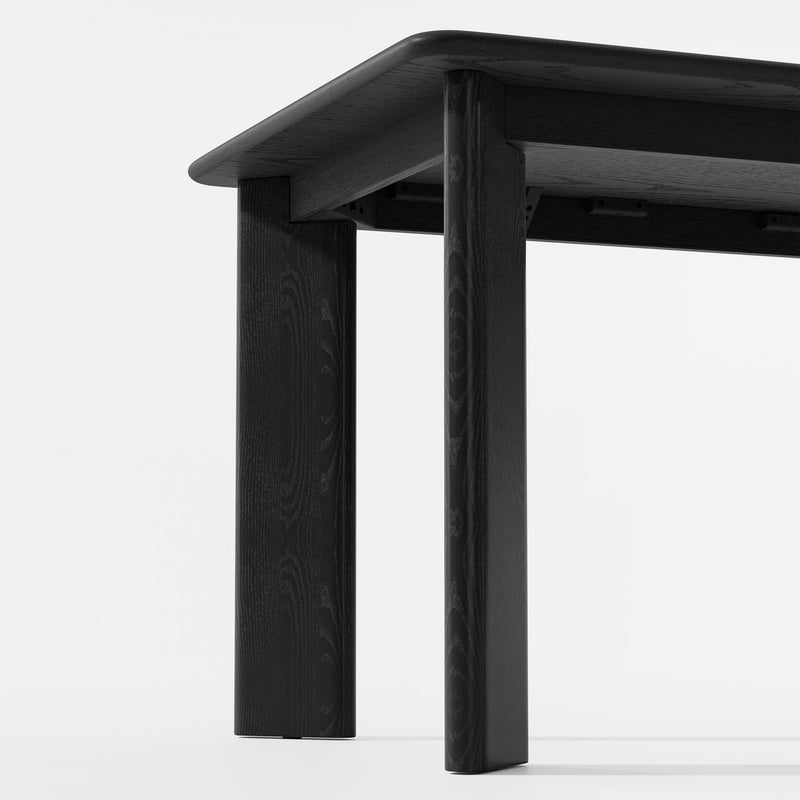 78" Solid Wood Oval Dining Table - Black