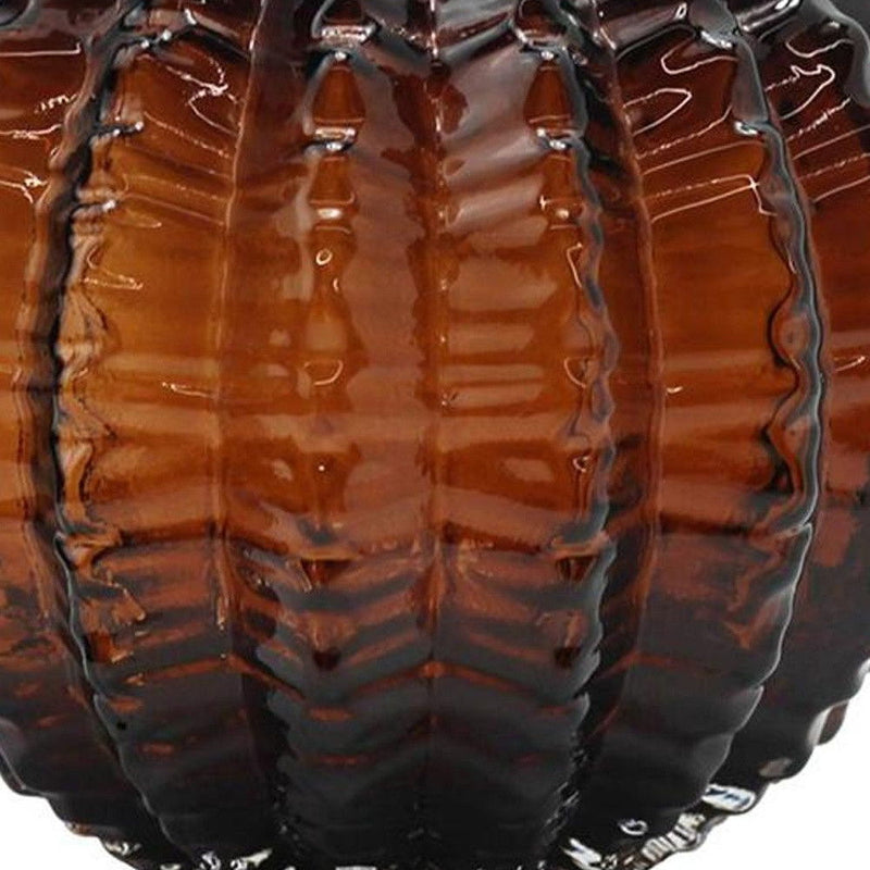 Textured Round Table Vase (574421) - Burnt Umber