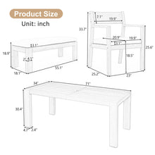 Load image into Gallery viewer, Outdoor Dining Set Rectangular Table With Umbrella Hole
