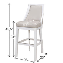 Load image into Gallery viewer, Modern Swivel Stool With Tall Back
