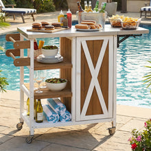 Load image into Gallery viewer, Foldable Outdoor Kitchen Island With Storage Cabinet
