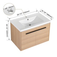 Load image into Gallery viewer, Bathroom Vanity Set With Resin Countertop Sink, 2 Doors
