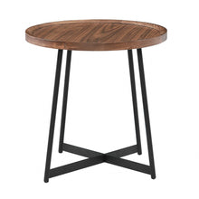 Load image into Gallery viewer, Round Side Table - American Walnut And Black

