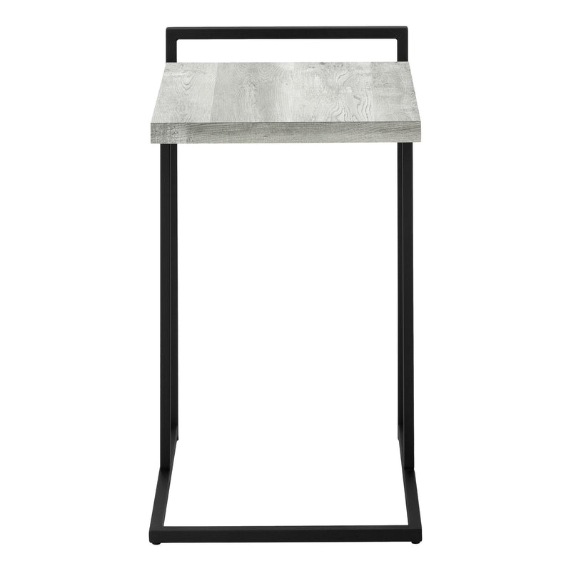 Distressed Reclaimed Wood And Metal End Table - Gray / Black
