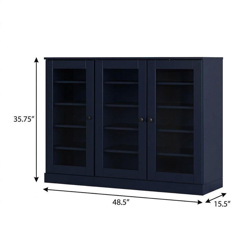 Solid Woodshoe Storage Cabinet (756027) - Navy Blue