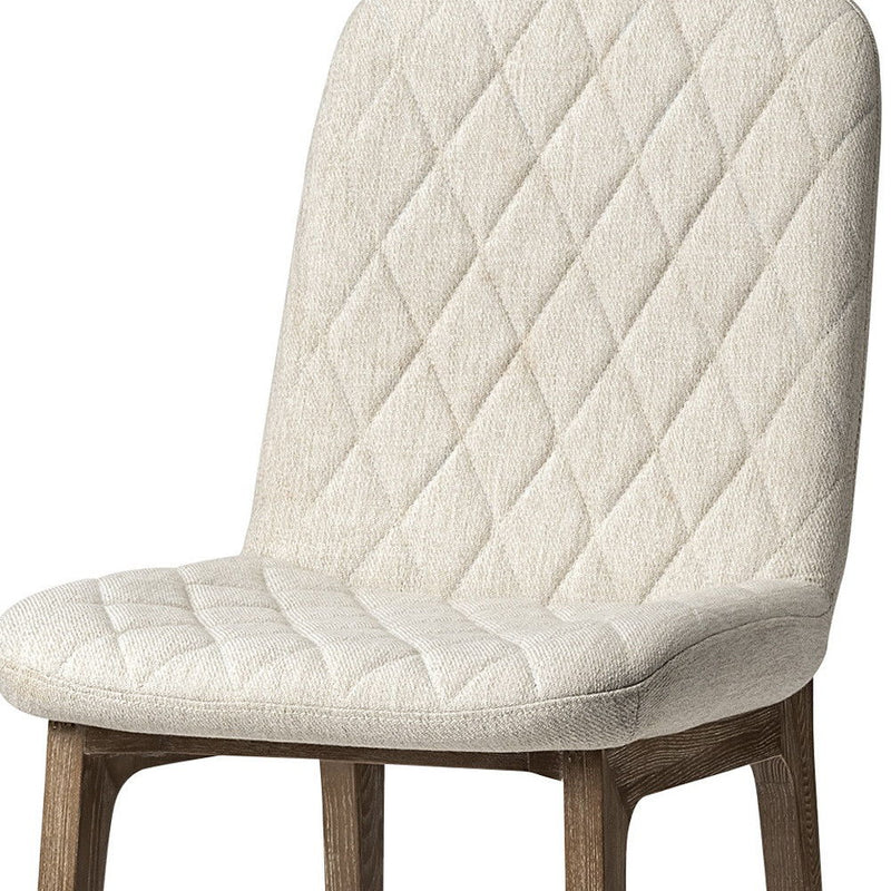 Upholstered Fabric Dining Side Chair - Cream