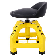 Load image into Gallery viewer, Pneumatic 360 Degree Swivel Stool, Mechanics Rolling Creeper Seat, Heavy Duty Rolling Mechanics Stool, Shop Stool With Casters
