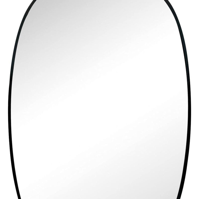 Aluminum Oval Framed Bathroom Vanity Mirror (756111) - Black