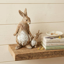 Load image into Gallery viewer, Poly Rabbit Figurine (Set of 2) (518101) - Brown / White
