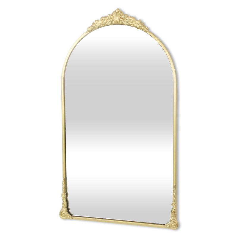 34" Metal Arch Accent Mirror - Gold