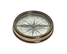 Load image into Gallery viewer, Makers To The Queen Compass With Leather Case - Brass

