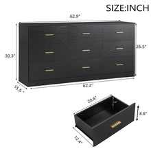 Load image into Gallery viewer, 9 Drawer Dresser, Ample Storage For Bedroom
