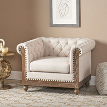 Load image into Gallery viewer, Fabric Upholstered Club Chair With Scrolled Tuxedo Arms
