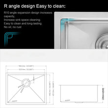 Load image into Gallery viewer, Undermount Stainless Steel Kitchen Sink, Deep Single Bowl Basin
