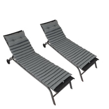 Load image into Gallery viewer, 2 Piece Outdoor Chaise Lounge Chair Cushion Set
