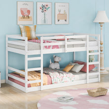 Load image into Gallery viewer, Twin Over Twin Bunk Bed with Ladder, White（OLD SKU：WF282787AAK）
