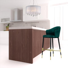 Load image into Gallery viewer, 31" Steel Low Back Bar Height Bar Chair - Green And Black

