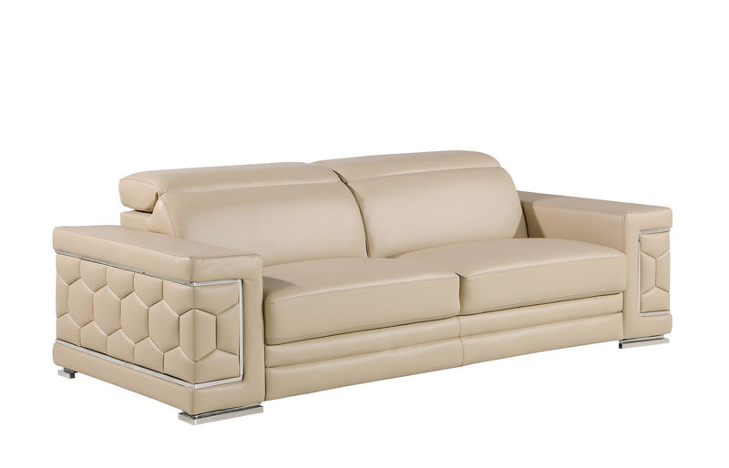 Top Grain Leather Sofa - Beige